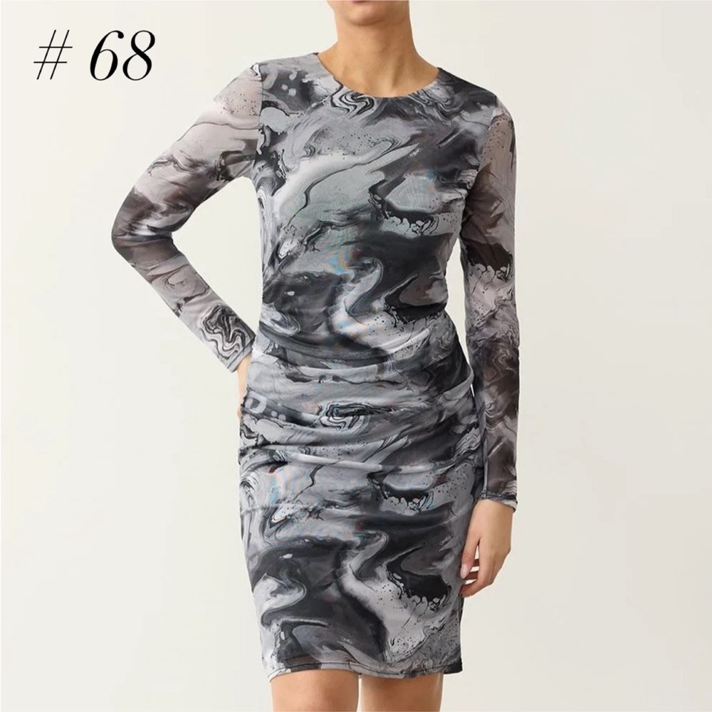 [#68] NWT Grey Swirl Dress, Size 3X